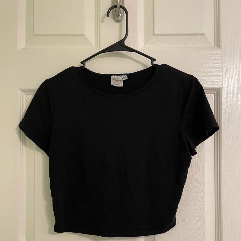 Black crop top